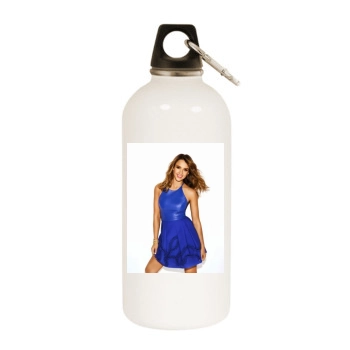 Jessica Alba White Water Bottle With Carabiner