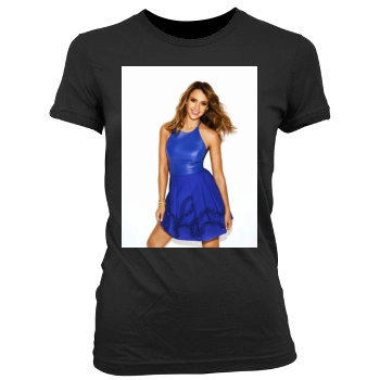 Jessica Alba Women's Junior Cut Crewneck T-Shirt