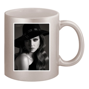 Jessica Alba 11oz Metallic Silver Mug