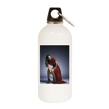 Jessica Alba White Water Bottle With Carabiner