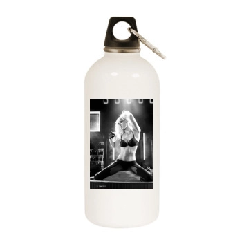 Jessica Alba White Water Bottle With Carabiner