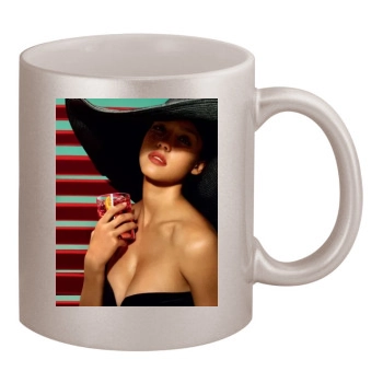 Jessica Alba 11oz Metallic Silver Mug