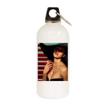 Jessica Alba White Water Bottle With Carabiner