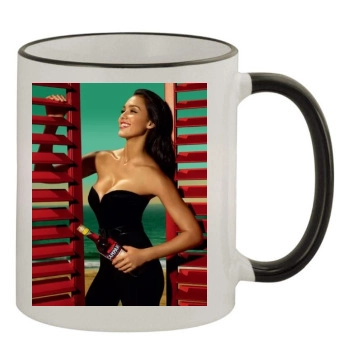 Jessica Alba 11oz Colored Rim & Handle Mug