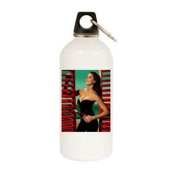 Jessica Alba White Water Bottle With Carabiner