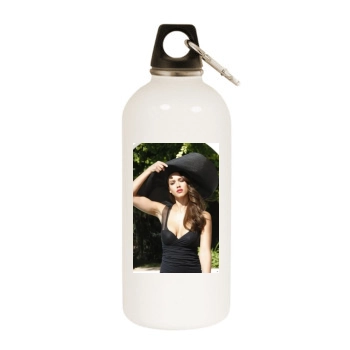 Jessica Alba White Water Bottle With Carabiner