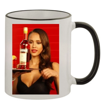 Jessica Alba 11oz Colored Rim & Handle Mug