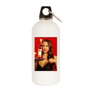 Jessica Alba White Water Bottle With Carabiner