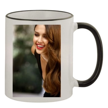 Jessica Alba 11oz Colored Rim & Handle Mug