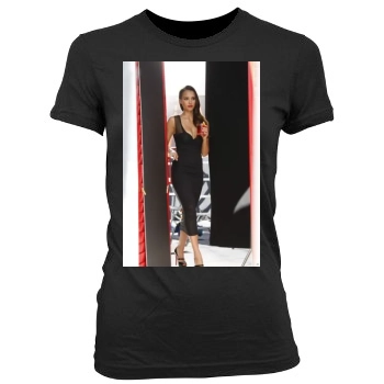 Jessica Alba Women's Junior Cut Crewneck T-Shirt