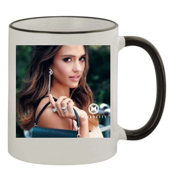 Jessica Alba 11oz Colored Rim & Handle Mug