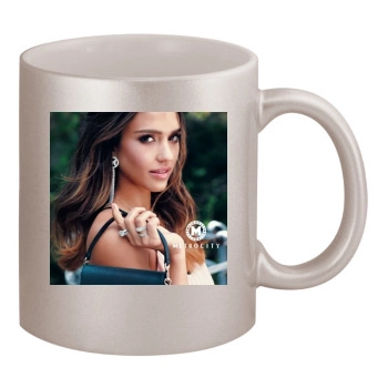 Jessica Alba 11oz Metallic Silver Mug