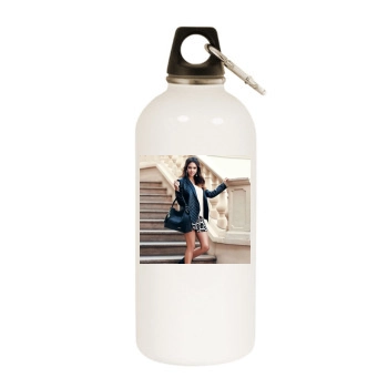 Jessica Alba White Water Bottle With Carabiner