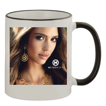 Jessica Alba 11oz Colored Rim & Handle Mug