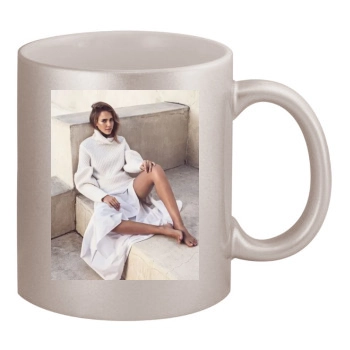 Jessica Alba 11oz Metallic Silver Mug