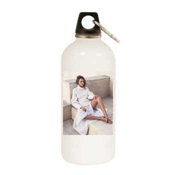 Jessica Alba White Water Bottle With Carabiner