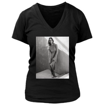 Jessica Alba Women's Deep V-Neck TShirt