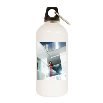 Jessica Alba White Water Bottle With Carabiner