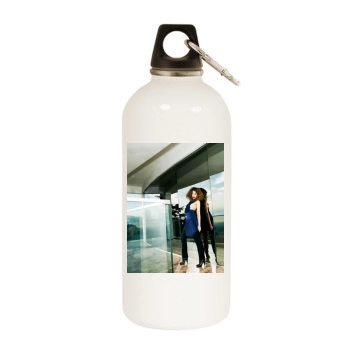 Jessica Alba White Water Bottle With Carabiner