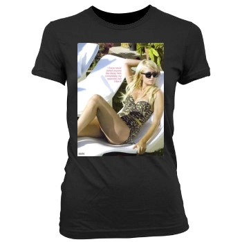 Paris Hilton Women's Junior Cut Crewneck T-Shirt