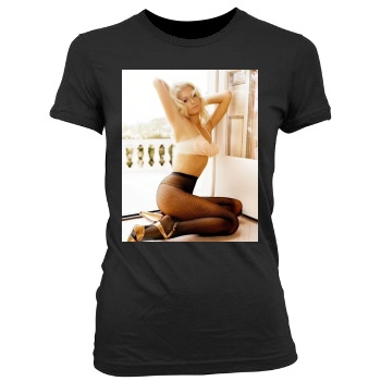 Paris Hilton Women's Junior Cut Crewneck T-Shirt