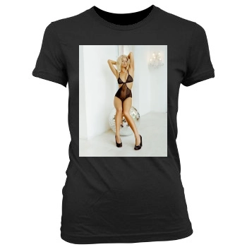 Paris Hilton Women's Junior Cut Crewneck T-Shirt