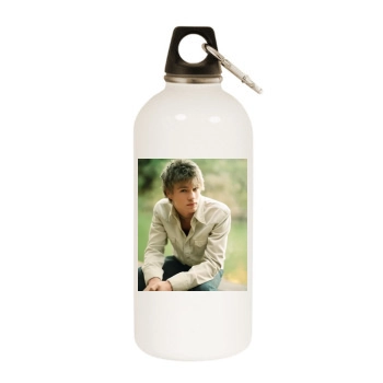 Chad Michael Murray White Water Bottle With Carabiner