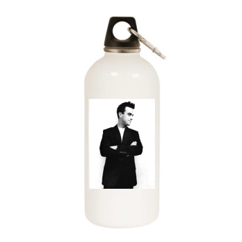 Robbie Williams White Water Bottle With Carabiner