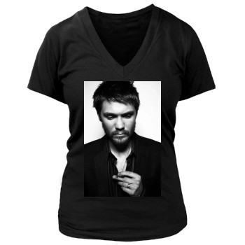 Chad Michael Murray Women's Deep V-Neck TShirt