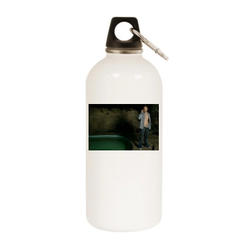 Chad Michael Murray White Water Bottle With Carabiner