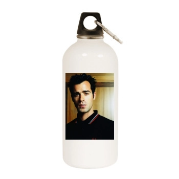 Justin Theroux White Water Bottle With Carabiner