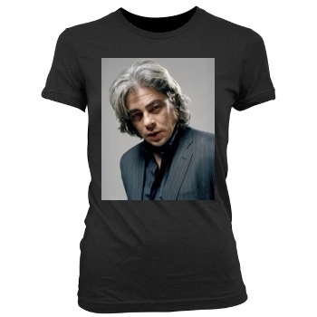 Benicio del Toro Women's Junior Cut Crewneck T-Shirt