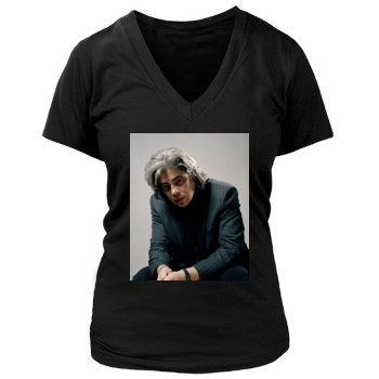 Benicio del Toro Women's Deep V-Neck TShirt