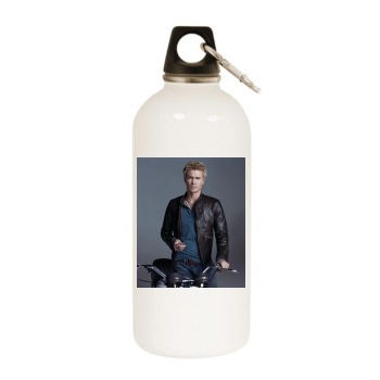 Chad Michael Murray White Water Bottle With Carabiner