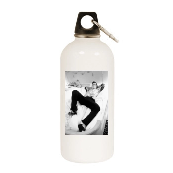 Christian Bale White Water Bottle With Carabiner