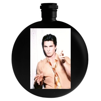 Christian Bale Round Flask