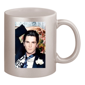 Christian Bale 11oz Metallic Silver Mug