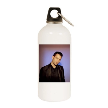 Clive Owen White Water Bottle With Carabiner