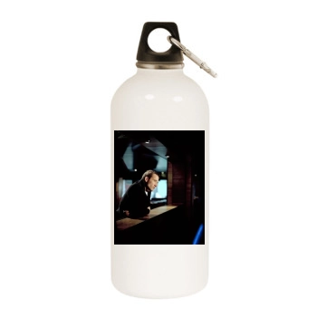 Clive Owen White Water Bottle With Carabiner