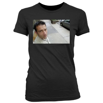 Clive Owen Women's Junior Cut Crewneck T-Shirt