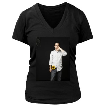 Elijah Wood Women's Deep V-Neck TShirt