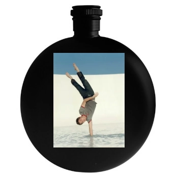 Elijah Wood Round Flask