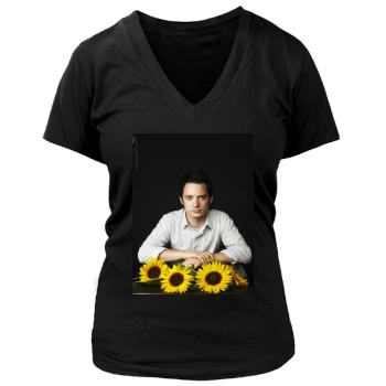 Elijah Wood Women's Deep V-Neck TShirt