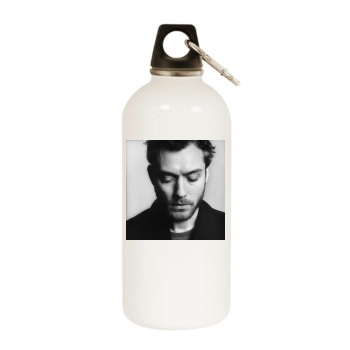 Jude Law White Water Bottle With Carabiner