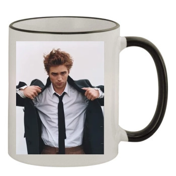 Robert Pattinson 11oz Colored Rim & Handle Mug