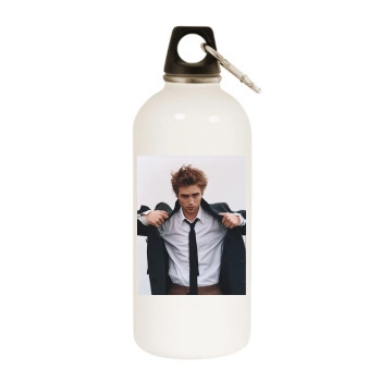 Robert Pattinson White Water Bottle With Carabiner