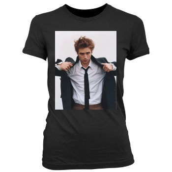 Robert Pattinson Women's Junior Cut Crewneck T-Shirt