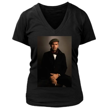 Billy Zane Women's Deep V-Neck TShirt