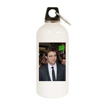 Robert Pattinson White Water Bottle With Carabiner