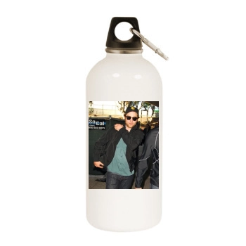 Robert Pattinson White Water Bottle With Carabiner